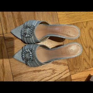 Schutz silver sandals